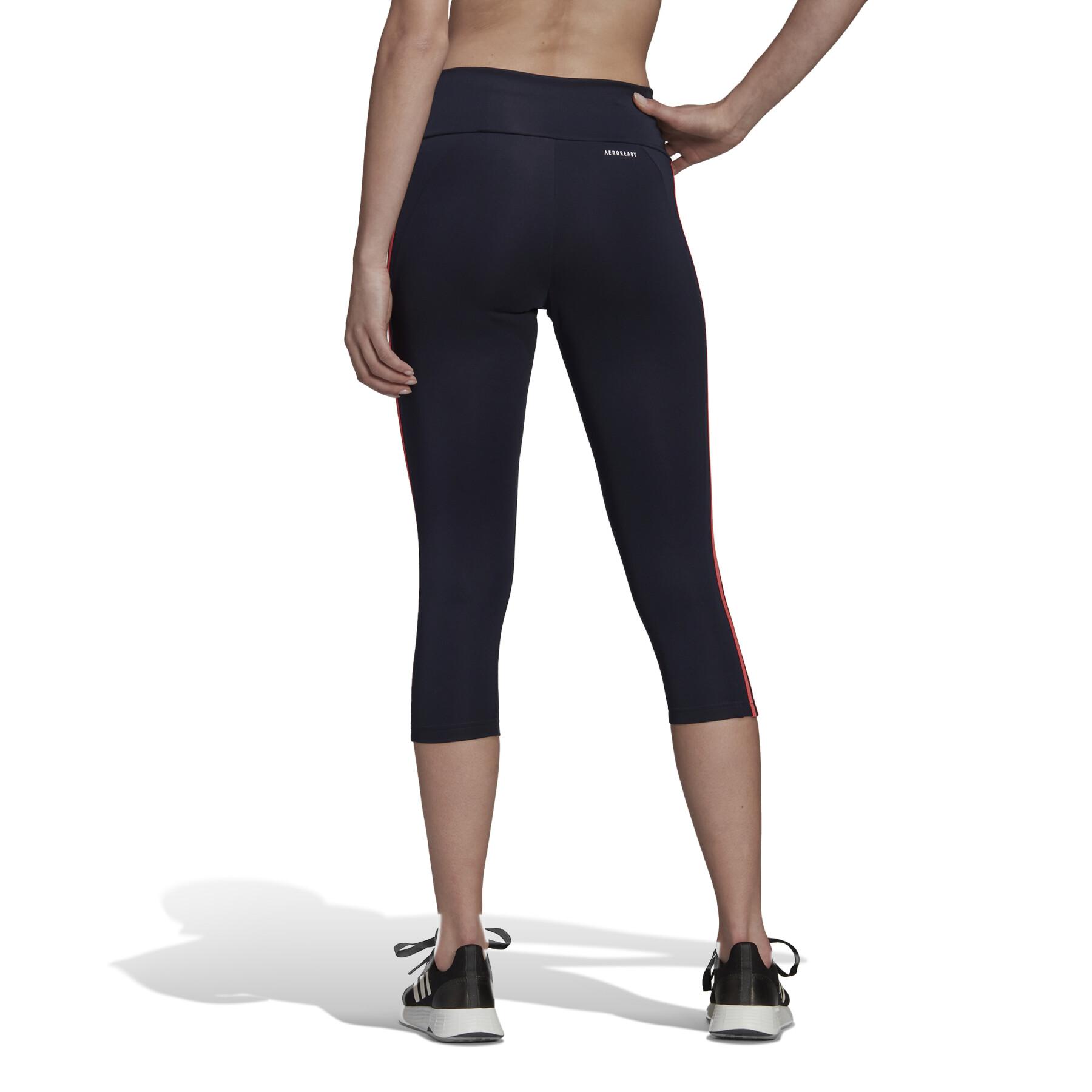 Pernas de mulher adidas Designed To Move High-Rise 3-Stripes 3/4 Sport